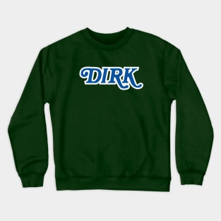 Dirk Mavs Retro Logo Blue Crewneck Sweatshirt